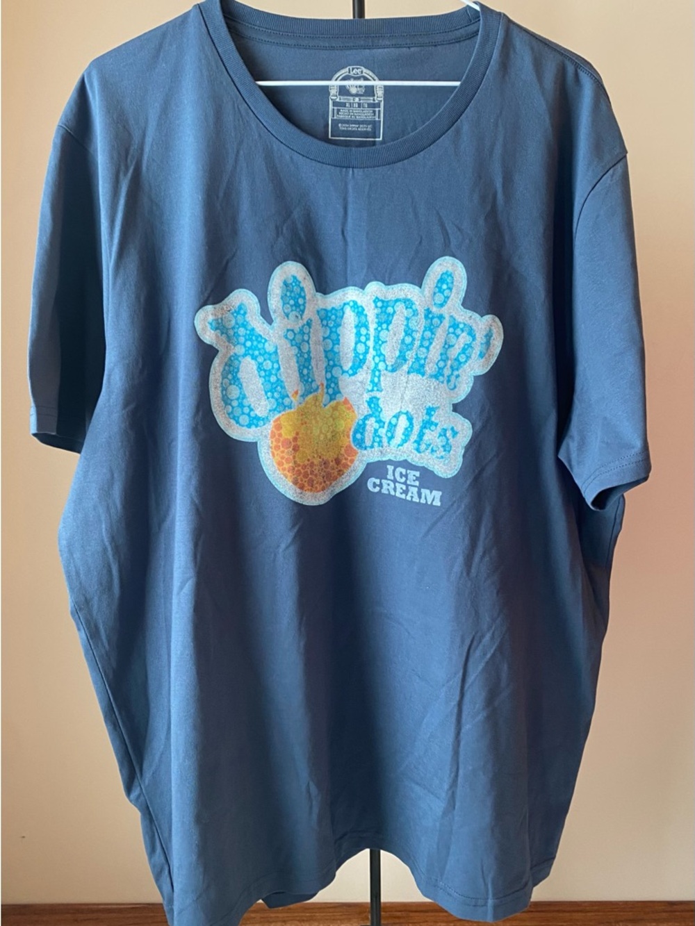 Lee Dippin Dots Men's Short Sleeve Graphic Crew Neck Blue T-Shirt Size XL NWOT - Picture 2 of 11